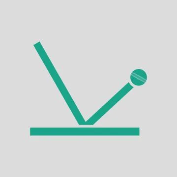 Cricket ball trajectory icon Stock Illustration