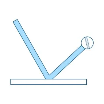 Cricket Ball Trajectory Icon Stock Illustration