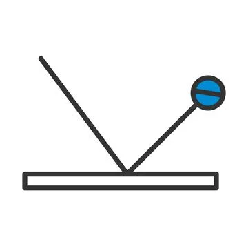 Cricket Ball Trajectory Icon Stock Illustration