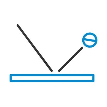 Cricket Ball Trajectory Icon Stock Illustration