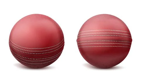 Cricket balls set isolated on white background Stock-Illustration