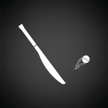 Cricket bat icon 스톡 일러스트