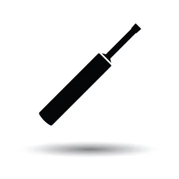 Cricket bat icon Illustrazione stock