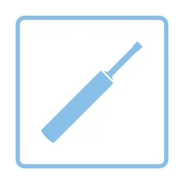Cricket bat icon Illustrazione stock