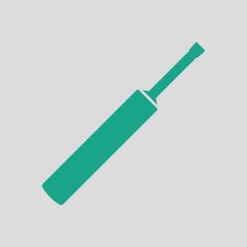 Cricket bat icon Illustrazione stock
