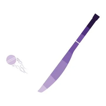 Cricket bat icon Illustrazione stock