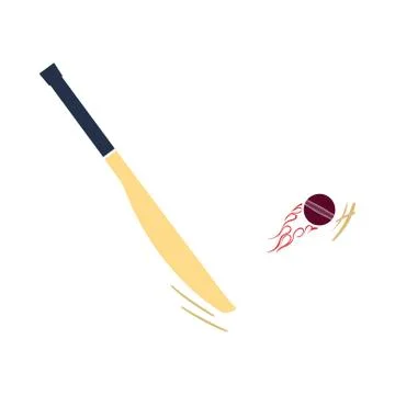 Cricket bat icon Illustrazione stock