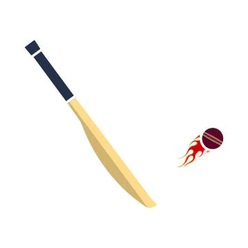 Cricket Bat Icon Illustrazione stock
