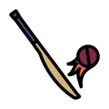 Cricket Bat Icon Stock Illustration