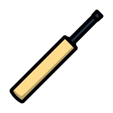 Cricket Bat Icon Illustrazione stock