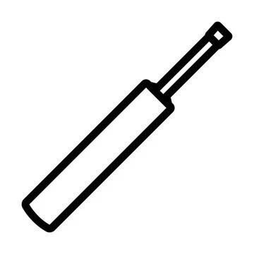 Cricket Bat Icon Illustrazione stock