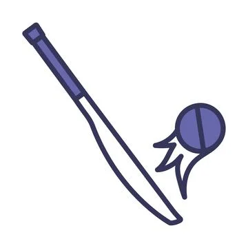Cricket Bat Icon Illustrazione stock