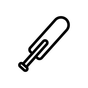 Cricket bat icon vector. Isolated contour symbol illustration Illustrazione stock