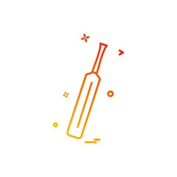 Cricket bat playing icon vector design Stock Illustration