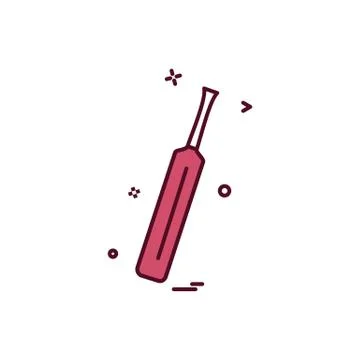 Cricket bat playing icon vector design Illustrazione stock