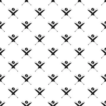 Cricket bats pattern seamless vector Illustrazione stock