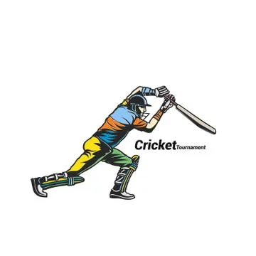 Cricket batsman vector illustration design. Stock Illustration