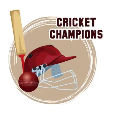 Cricket champions design Illustrazione stock