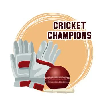Cricket champions design Illustrazione stock