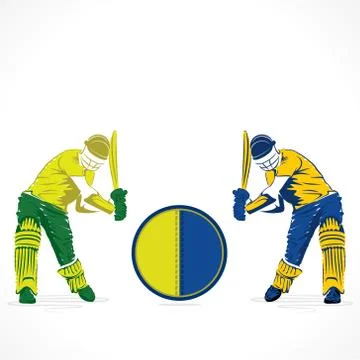 Cricket competition banner design vector Illustrazione stock