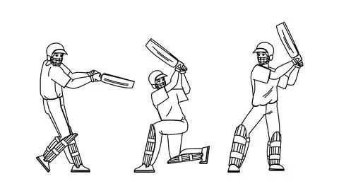 Cricket competition vector Illustrazione stock