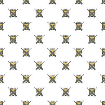 Cricket crossed bats pattern seamless vector Illustrazione stock