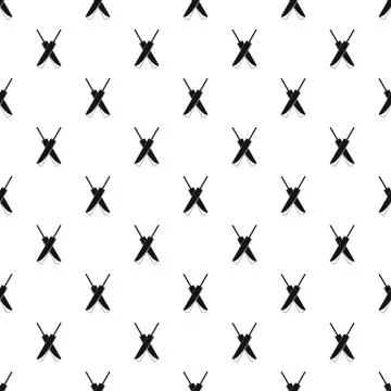 Cricket crossed pad pattern seamless vector Illustrazione stock