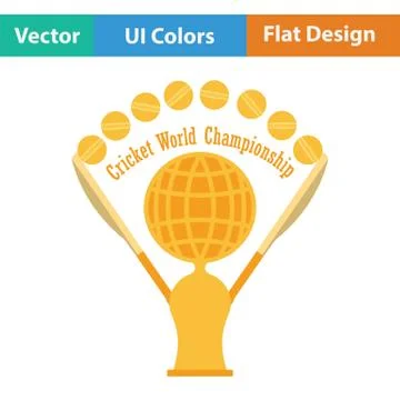Cricket cup icon Illustrazione stock