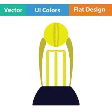 Cricket cup icon Stock Illustration