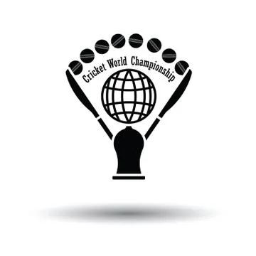 Cricket cup icon Stock Illustration