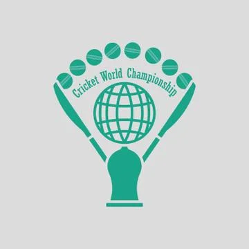 Cricket cup icon 스톡 일러스트