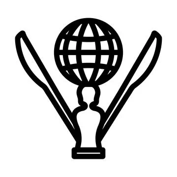 Cricket Cup Icon Illustrazione stock