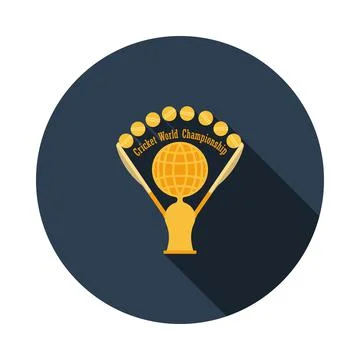 Cricket Cup Icon Illustrazione stock