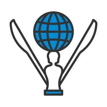 Cricket Cup Icon Illustrazione stock