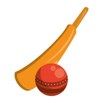 Cricket equiment elements icon cartoon イラスト素材