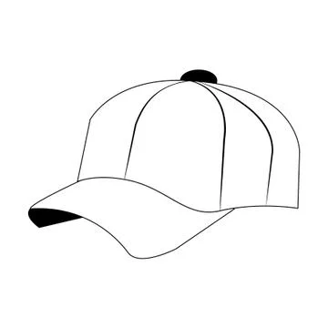 Cricket equiment elements icon cartoon in black and white Illustrazione stock