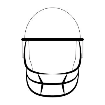 Cricket equiment elements icon cartoon in black and white Illustrazione stock