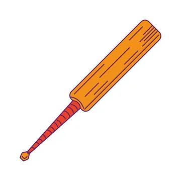 Cricket equiment elements icon cartoon Illustrazione stock