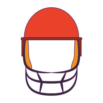 Cricket equiment elements icon cartoon Illustrazione stock