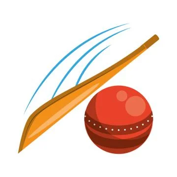 Cricket equiment elements icon cartoon イラスト素材
