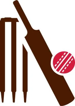 Cricket Equipment Icon Illustrazione stock