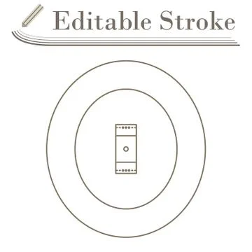 Cricket Field Icon Stock Illustration