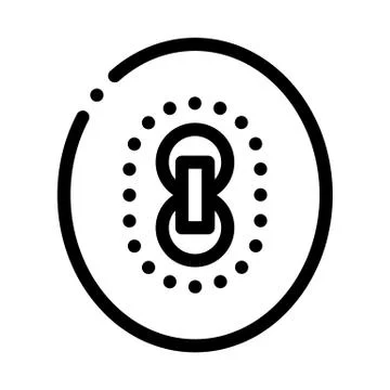 Cricket Field Markup Icon Vector Outline Illustration Stock Illustration