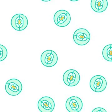 Cricket field vector seamless pattern Stock Illustration