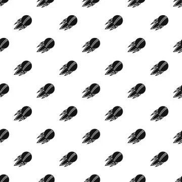 Cricket fire ball pattern seamless Illustrazione stock