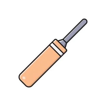 Cricket flat color icon Illustrazione stock