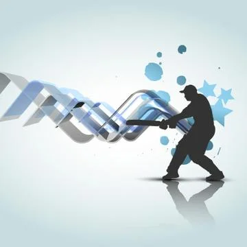 Cricket game background 스톡 일러스트