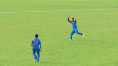 Cricket Game Broadcast Video stock 256027546