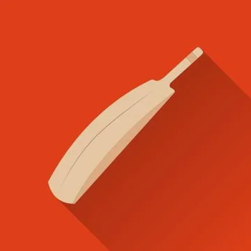 Cricket game flat icon 스톡 일러스트