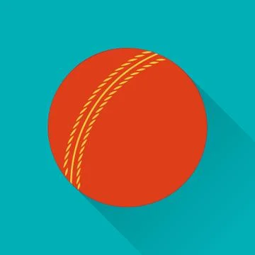 Cricket game flat icon Stock Illustration